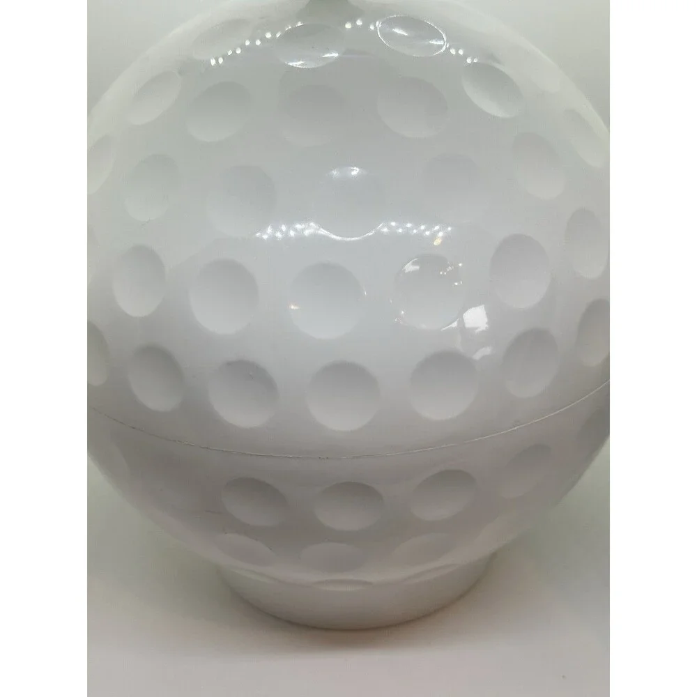 Vintage Over Size Plastic Golf Ball Candy Cookie Ice Bucket Container Tee